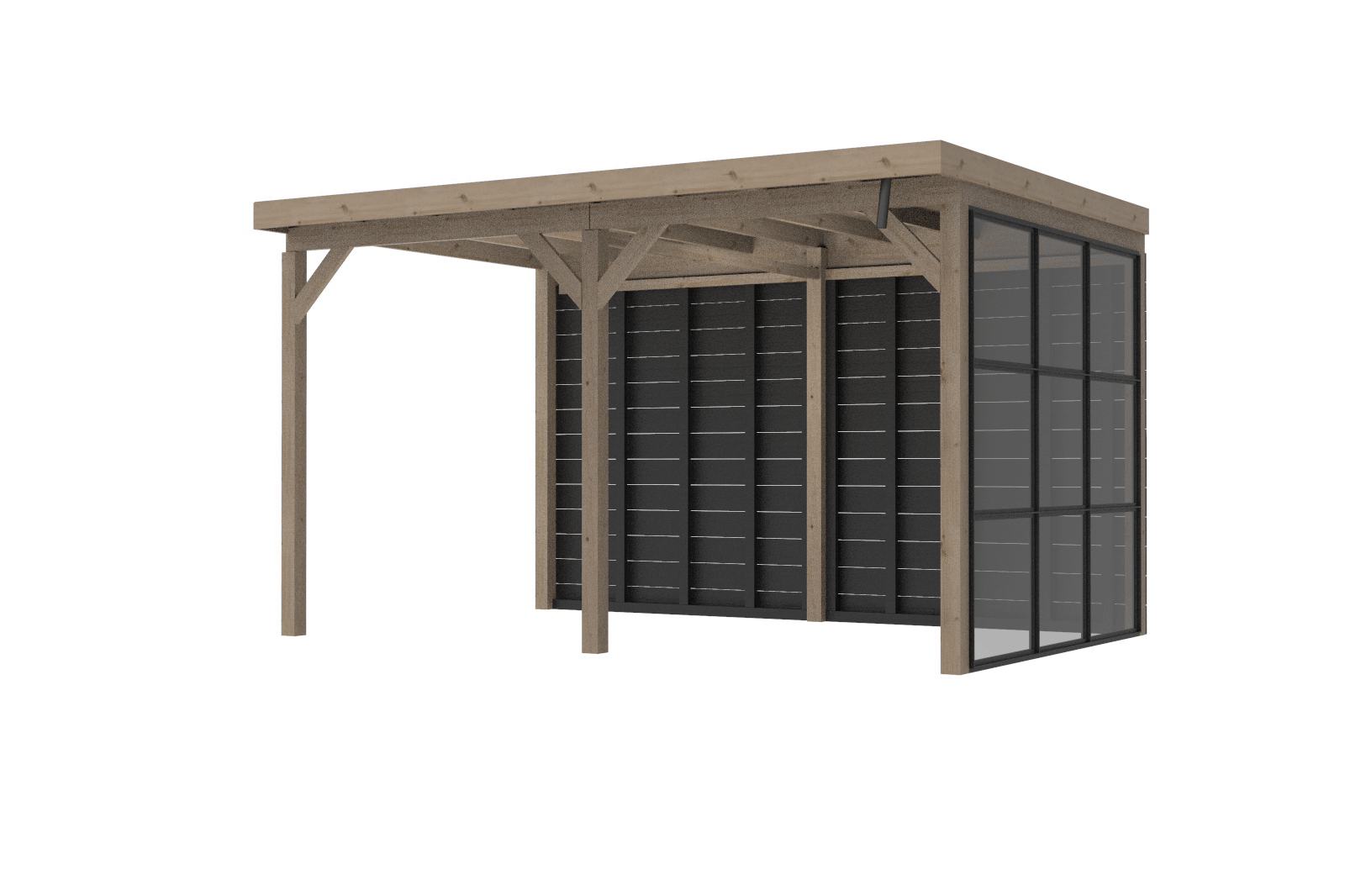 Buitenverblijf Modulair basis onbehandeld 500 x 330