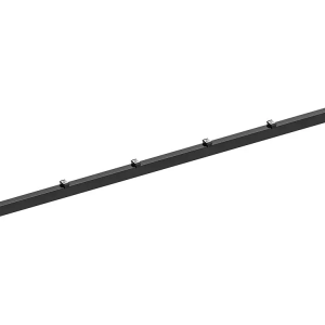 Hillfence metalen paal+aansluitingset afdekkap 6x4x240cm zwart