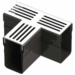 Garden Drain T-stuk 18,2x6,5x10,4 cm Aluminium