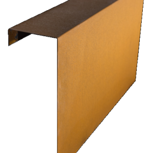 Cortenstaal overzetstuk 100x45x15 cm tbv wallblock