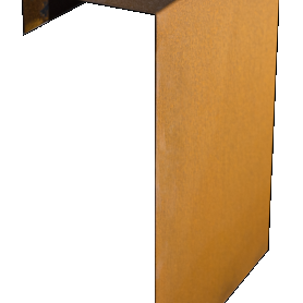 Cortenstaal overzetstuk 50x45x15 cm tbv wallblock
