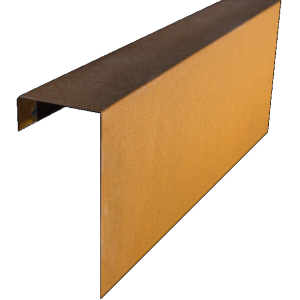 Cortenstaal overzetstuk 100x30x15 cm tbv wallblock