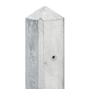 Beton-hoekpaal met diamantkop 10x10x280 cm sponning 27 cm Wit/grijs