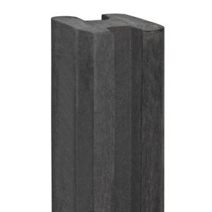 Beton-sleuf eindpaal Zaan met vlakke kop 10x10x275 cm Antraciet