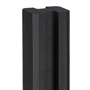 Beton-sleuf eindpaal Zaan met vlakke kop 10x10x275 cm gecoat Antraciet