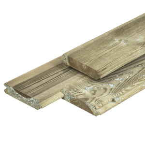 Blokhutprofiel 180x12,5x2,8 cm Grenen Groen geïmpregneerd geschaafd