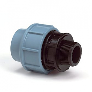 Tyleenslang draadkoppeling Kiwa 1x klem 25mm 1x buitendraad ¾