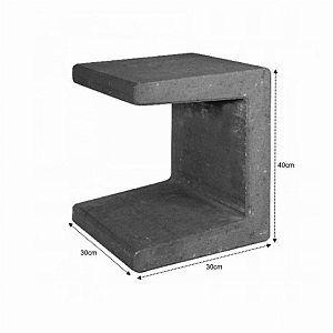 U-element 30x30x40 cm Zwart