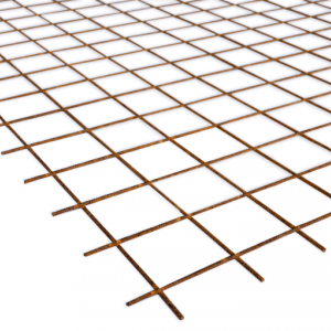 Bouwstaalmat 2x3m 0,5x10x10 Roest