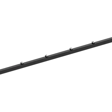 Hillfence metalen paal+aansluitingset afdekkap 6x4x240cm zwart