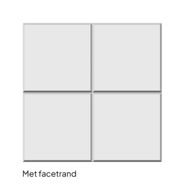 Betontegel 30x30x4,5 cm met facet Grijs KOMO