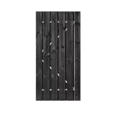 Tuindeur Roermond 200x100 cm Grenen Zwart gespoten