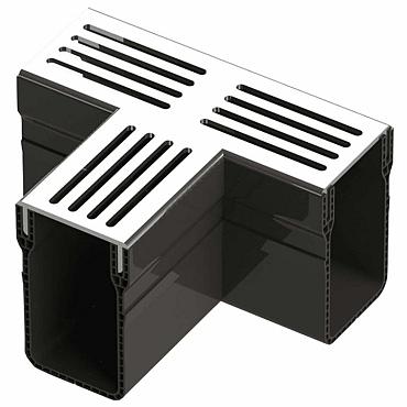 Garden Drain T-stuk 18,2x6,5x10,4 cm Aluminium
