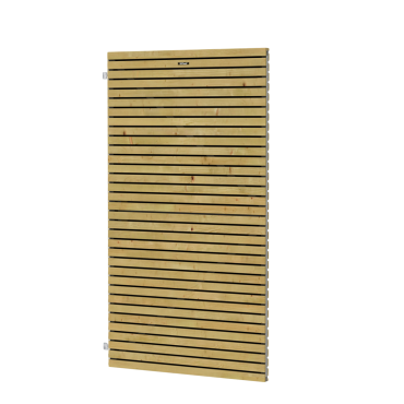 Tuindeur Hillhout Elan op verstelbaar stalen frame 180x100 cm Balkprofiel Groen geïmpregneerd