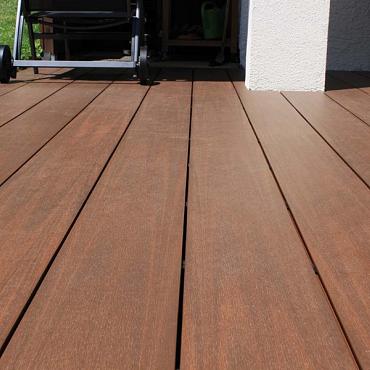 Vlonderplank 2,3x13,8x300 cm, Composiet brown wood