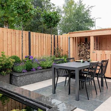 Betolux Beton-eindpaal met diamantkop 10x10x280 cm gecoat Antraciet