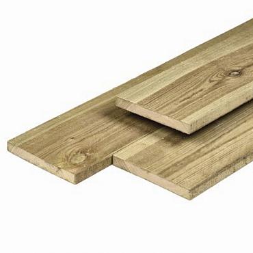 Plank 1,5x14x180 cm Grenen geschaafd, geïmpregneerd