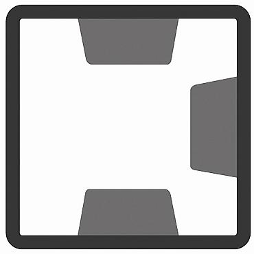 Betolux Beton-T-paal glad met diamantkop 10x10x280 cm gecoat Antraciet