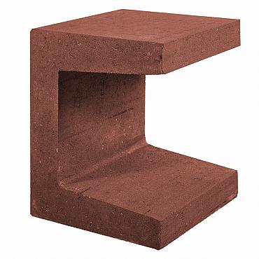 U-element 30x30x40 cm Corten/bruin