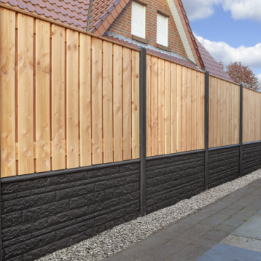 Beton-motiefplaat Reest 4,8x36x180 cm rotsmotief gecoat Antraciet