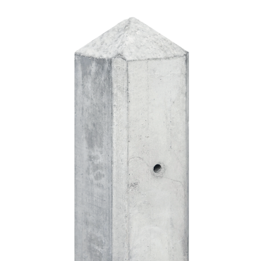 Beton-hoekpaal met diamantkop 10x10x280 cm sponning 27 cm Wit/grijs