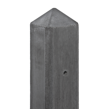 Beton-T-paal IJssel met diamantkop 10x10x280 cm T-model Antraciet