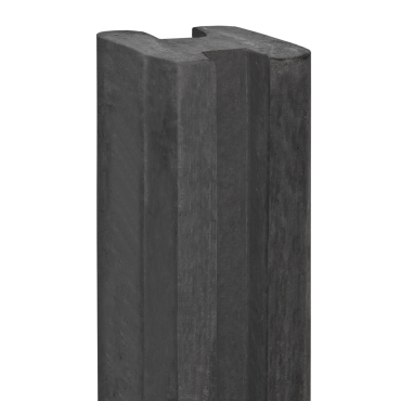 Beton-sleufpaal Zaan met vlakke kop 10x10x275 cm Antraciet