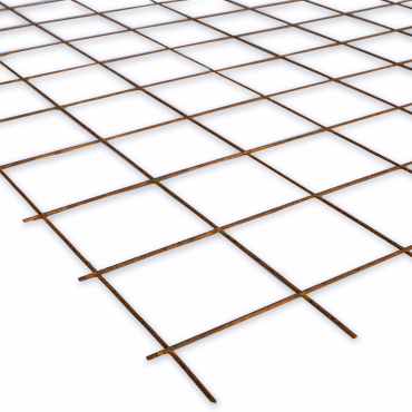 Bouwstaalmat 2x3m 0,4x15x15 Roest