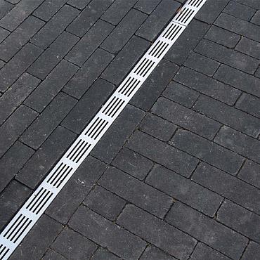 Garden Drain goot 6,5x10x100 cm Aluminium