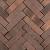 Hollandse streken Peel Dikformaat 20x6x6,5 cm Paars/Bruin, getrommeld