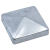 Paalornament piramide 91x91mm Verzinkt
