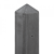 Beton-tussenpaal IJssel met diamantkop 10x10x280 cm kabeldoorvoer antraciet