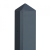 Beton-paal IJssel met diamantkop 10x10x280 cm Kabeldoorvoer gecoat Antraciet t.b.v. scherm 180x180 c