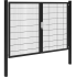 Hillfence metalen dubbele poort Premium+slot 300x180cm zwart