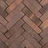 Hollandse streken Peel Dikformaat 20x6x6,5 cm Paars/Bruin, getrommeld