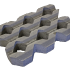 Grastegel type A 60x40x10 cm Grijs