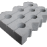 Grastegel type K 60x40x12 cm Grijs
