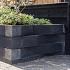 Palissade Block Wave 60x15x15 cm Zwart
