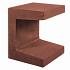 U-element 30x30x40 cm Corten/bruin
