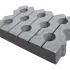 Grastegel type J 60x40x12cm Grijs