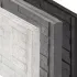 Beton-motiefplaat Schie 4,8x36x184 cm leisteen Antraciet
